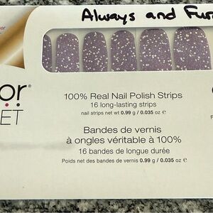 Color Street Always and Furever - Purple and Silver Glitter Nails